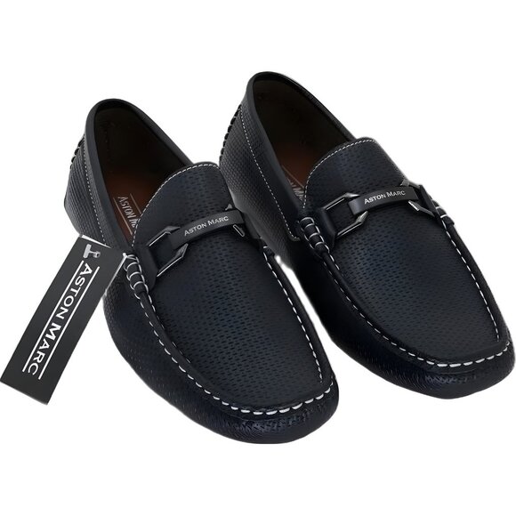 Aston Marc Charter Driver Navy Men's Casual Loafers Size 8.5M - Picture 1 of 6